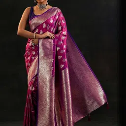 Libas Women Ethnic Motifs Zari Saree image 1