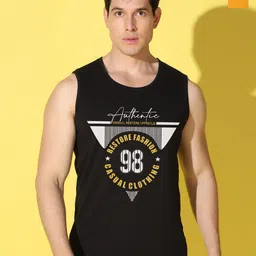 WOOSTRO Men Pack of 2 Typography Printed Round Neck Cotton Slim Fit T-shirts-picture-36