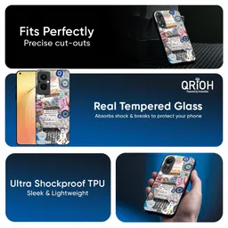 QRIOH Divine Flow Printed Glass Back Case for Oppo Reno14 Pro 5G image 5