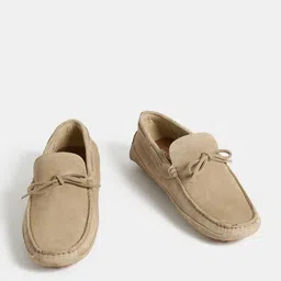 Marks & Spencer Men Woven Design Tassels Suede Loafers Casual Shoes-image-99
