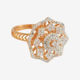kushal's fashion jewellery Kushal's Fashion JewelleryWhite Rhodium Gold-Plated Cubic Zirconia Finger Ring image 4