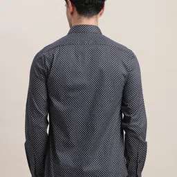 Turtle Men Standard Fit Spread Collar Micro Ditsy Printed Cotton Casual Shirt image 5