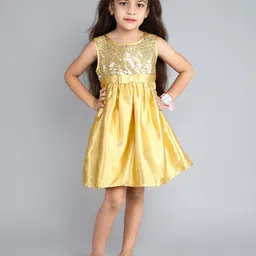 Funshine Girls Embellished Satin Bow Detail Fit & Flare Dress-picture-33