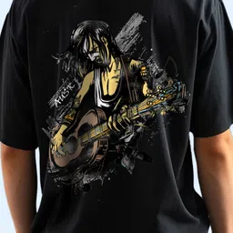 AUSK Typography Printed Round Neck Cotton Oversized T-shirt image 5