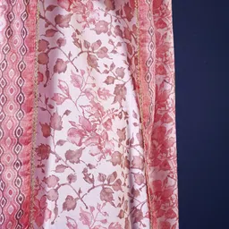 Anouk Floral Printed Round Neck Straight Kurta With Trousers And Dupatta image 4