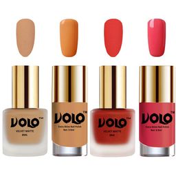 VOLO Set Of 4 Velvet Matte & Extra Shine Nail Polish-8 ml & 9.9 ml Each Shade 42-44-50-56-picture-25