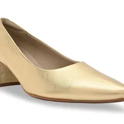 Rocia By Regal Women Textured Pointed Toe Block Pumps image 2