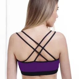 Samvar Purple Cotton Non-Wired Non Padded Minimizer Bra image 3