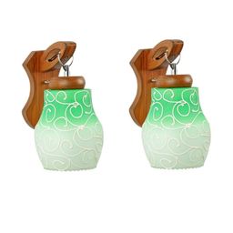 Somil Premium Designer Glass Wall / Night Lamp Elegant & Stylish Dcor Accent for Modern Interiors, color- Green, White, Size:- 21 X 25 X 30.5 CM-picture-37