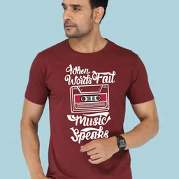 NOBLE HUSTLE Men Typography Printed Round Neck Cotton T-shirt-picture-23