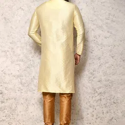 RANAK Men Printed Regular Mandarin Collar Kurta with Churidar image 2