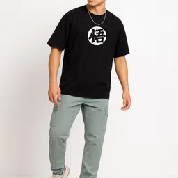 Be Crazy Shankar Impex Anime Graphic Printed Drop-ShoulderSleeves Cotton Oversized T-shirt image 3