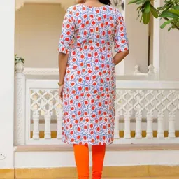 SZN Women Printed Indie Prints Crepe Kurta image 5