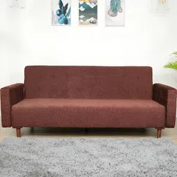 Solis Primus Comfort for all Coffee Brown Wooden 3 Seater Fold Out Sofa Cum Bed-picture-38