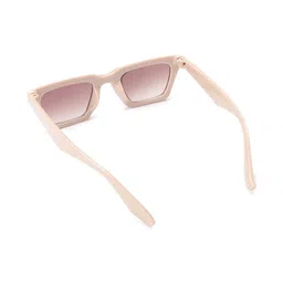 SPADEACES Unisex Brown Lens & White Square Sunglasses with image 2