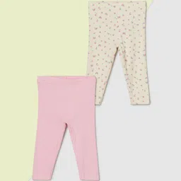 max Infant Girls Pack Of 2 Printed Pure Cotton Ankle-Length Leggings-image-39