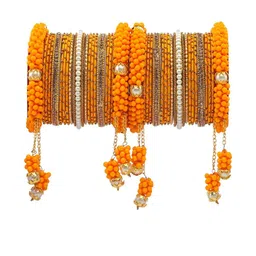 Amika Silk thread stylish latkan Bangle Set for Women-picture-30