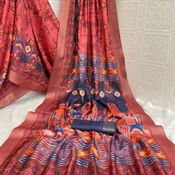 PAYAL CREATION Ethnic Motifs Art Silk Bandhani Saree image 3