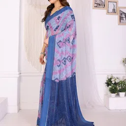 Moda Rapido Printed Zari Saree with Blouse Piece image 3