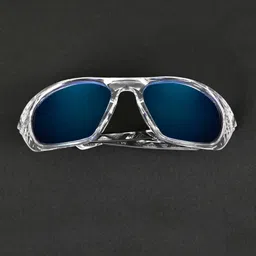 HASHTAG EYEWEAR Unisex Grey Lens & White Sports Sunglasses with image 4