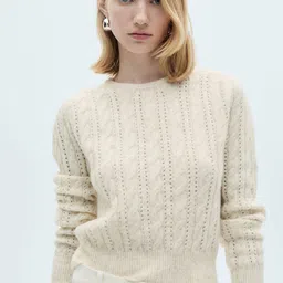 MANGO Women Cable Knit Pullover-picture-24