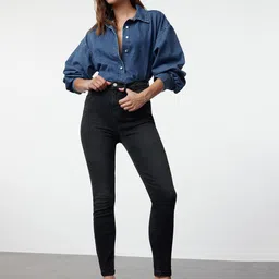 Trendyol Women High-Rise Heavy Fade Regular Fit Jeans-picture-27