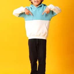 Anthrilo Boys Colourblocked Hooded Sweatshirt With Joggers image 3