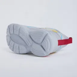 Hopscotch Boys Grey Textured Non-Marking Mesh Lace-ups Sneakers image 2