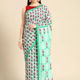 BUTA BUTI Ethnic Motifs Printed Pure Cotton Saree-picture-42