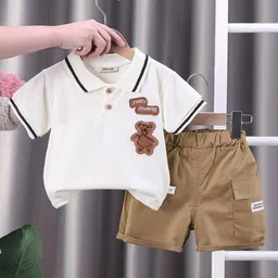 INCLUD Boys Embroidered Short Sleeves T-shirt With Shorts-picture-5