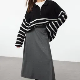 Trendyol Flared Midi Skirt image 3