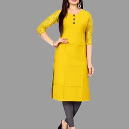 Coft Women Thread Work Crepe Kurta-image-7