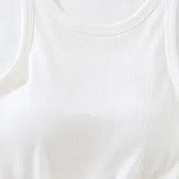 miss mosa by akanksha Alamode By Akanksha Women White Nicole Tank Tops with Inbuilt Bra image 2