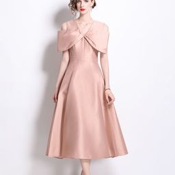 JC Collection Women V-Neck Sleeveless A-Line Dress-picture-15