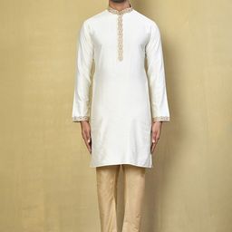 Arihant Rai Sinha Men Solid Cotton Kurta with Pyjama-picture-15
