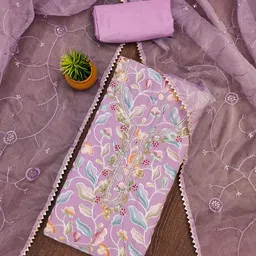 Maroosh Embellished Organza Unstitched Dress Material-picture-27