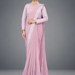 Avirat Designer Studio Sequinned Pure Georgette Kanjeevaram Belted Sarees-picture-10