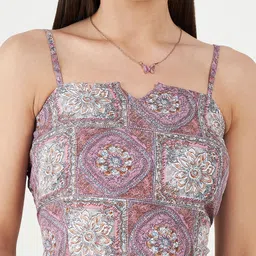 Bitterlime Printed Top & Palazzo Co-Ords image 2