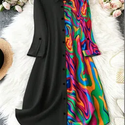 YK Floral Print Crepe Fit & Flare Dress-picture-34