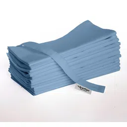 Vargottam Blue 12 Pieces Cotton Reusable & Disposable Table Napkins-image-51