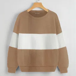 Try This Men Colourblocked Casual Sweatshirts-image-33