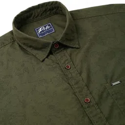 Peter England Casuals Men Slim Fit Spread Collar Abstract Printed Cotton Casual Shirt image 3