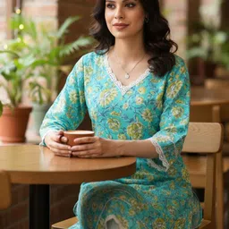 AADVIKA Women Floral Printed Indie Florals Kurta-picture-27