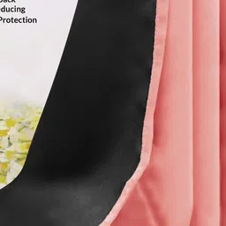 HOMEMONDE Peach-Coloured Set of 2 Black Out Long Door image 2