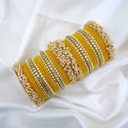 RENOY Set Of 40 Stones-Studded & Beaded Bangles-picture-23