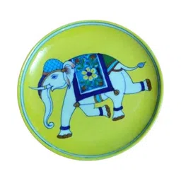 Om Craft Villa Ceramic Handmade Antique Wall Mounted Plates - 8 In-picture-31