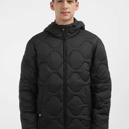 Tommy Hilfiger Men Solid Hooded Windcheater Quilted Jacket-picture-49