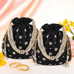 Kuber Industries Set Of 2 Embroidered Potli Bag-picture-40