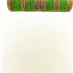 SHRASHTI Turquoise Blue Glass Artificial Stones & Beads Bangle image 1