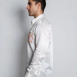 Arya Giri Men Solid Spread Collar Casual Shirt image 3